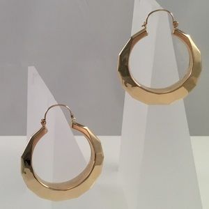 14K Gold New Orleans (Creole)Hoop Earrings